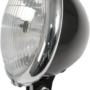 5 3/4" Headlight Assembly - Black/Chrome