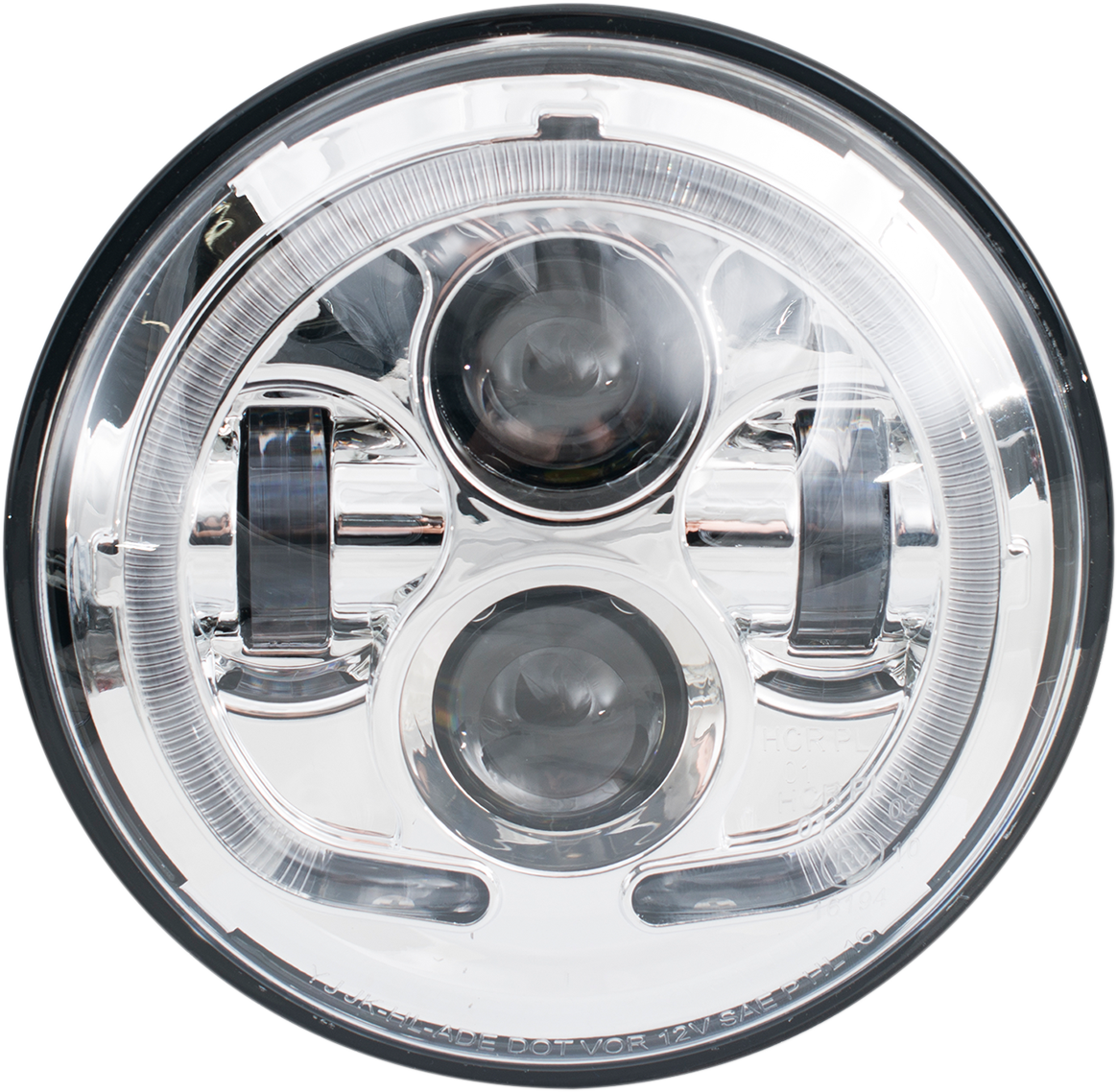 LED Headlight - 7" - Chrome - Image 2