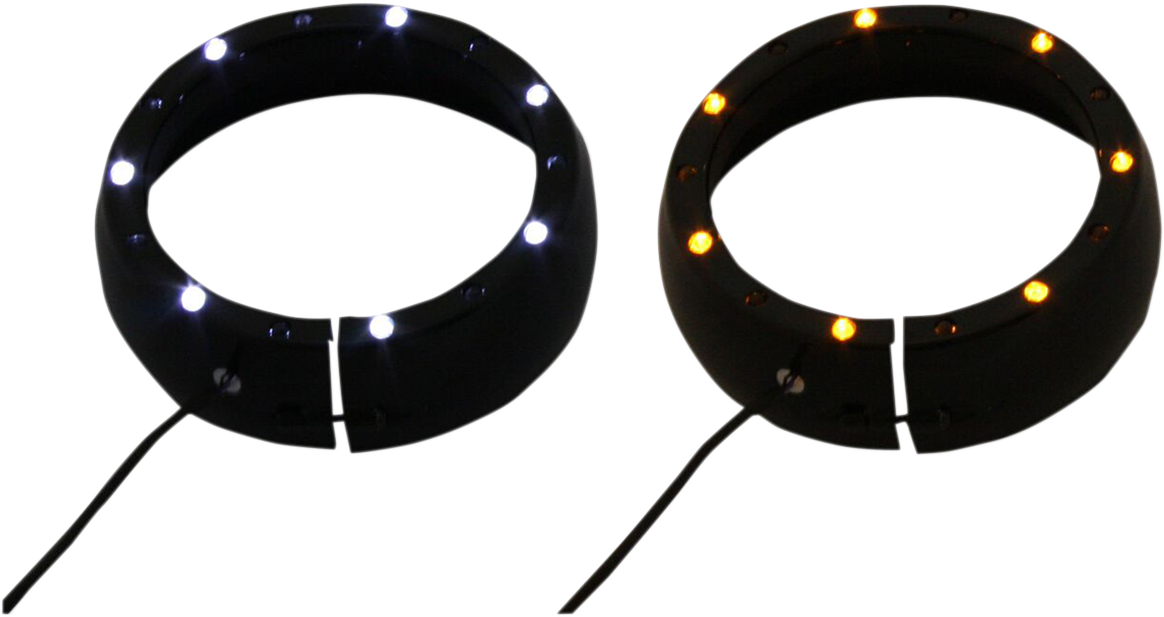 Lighted Passing Lamp Trim Ring '06-'13 FLHT - Black - Image 2