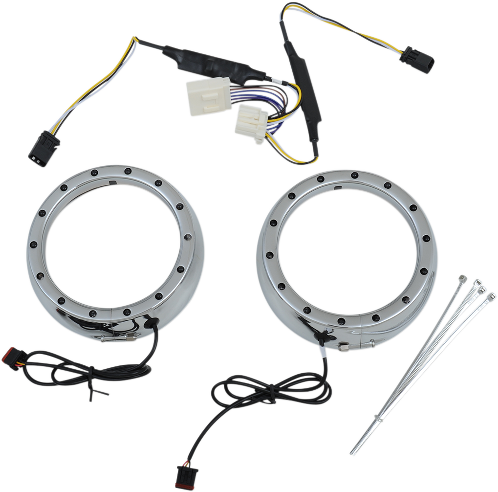 Lighted Passing Lamp Trim Ring '96-'05 FLHT - Chrome