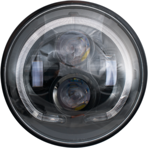 LED Headlight - 7" - Black