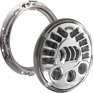 Adaptive 2 LED Headlight - 7" with Mount+ - Chrome