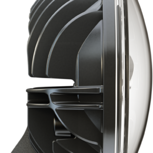 Adaptive 2 LED Headlight - 7" Pedestal Mount - Black