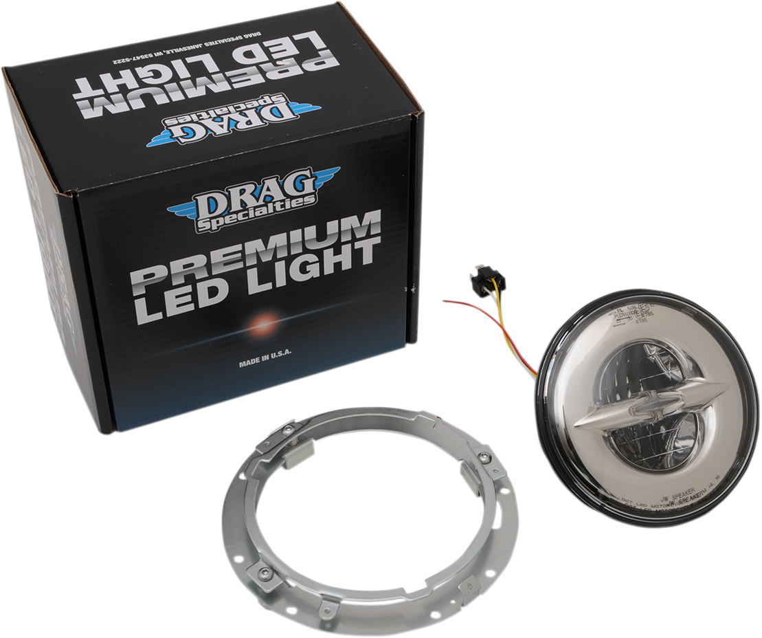 7" Reflector-Style LED Headlamp - Chrome