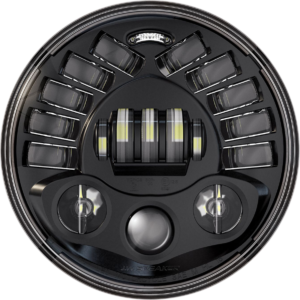 Adaptive Headlight with Adapter - 7" - Black