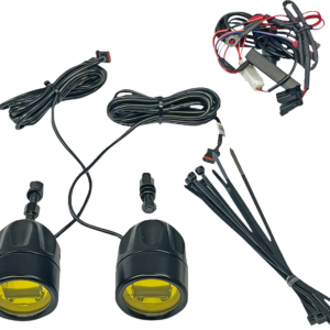 Fog Light - Black - Yellow Lens - Universal