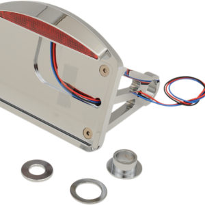 Side Mount Taillight/License Plate Mount - Flat Horizontal - Half-Moon
