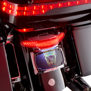 Taillight/License Plate Mount - Smoke Lens - Chrome