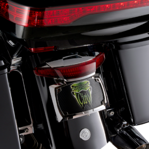 Taillight/License Plate Mount - Red Lens - Chrome