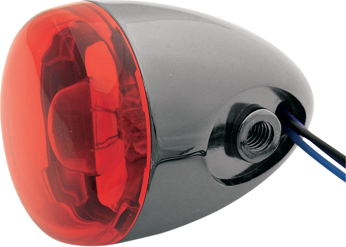 Turn Signal - Black Nickel/Red