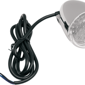 Turn Signal - Amber LED - Chrome/Clear