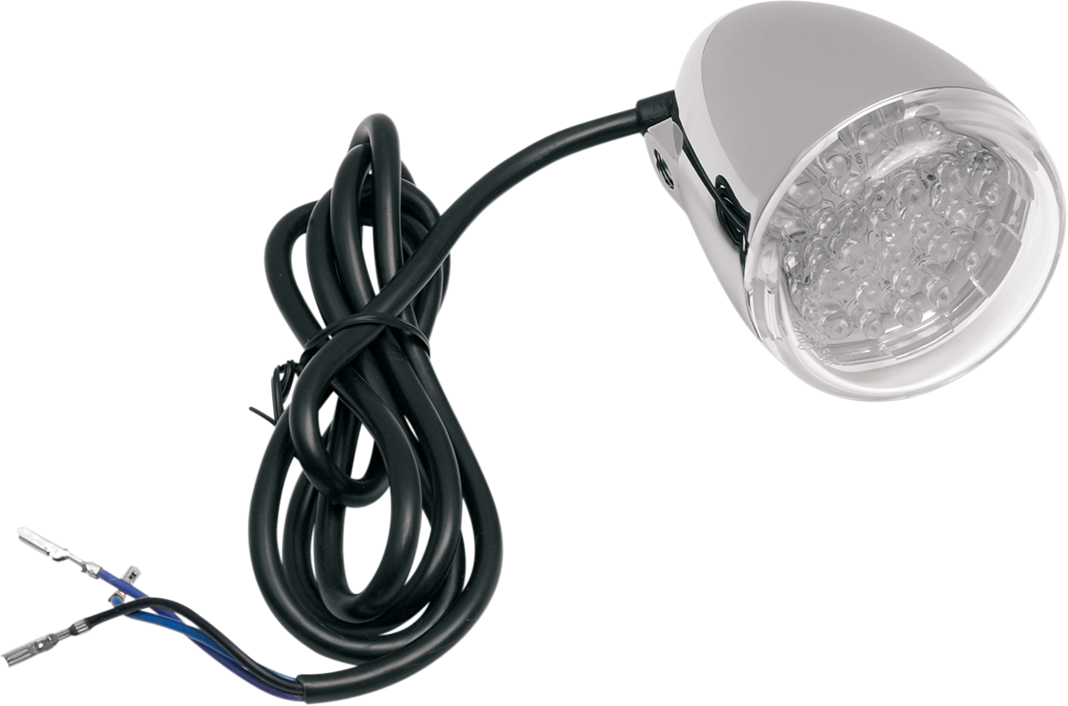 Turn Signal - Amber LED - Chrome/Clear