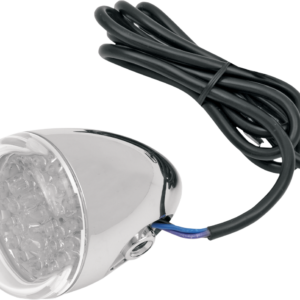 Turn Signal - Red LED - Chrome/Clear