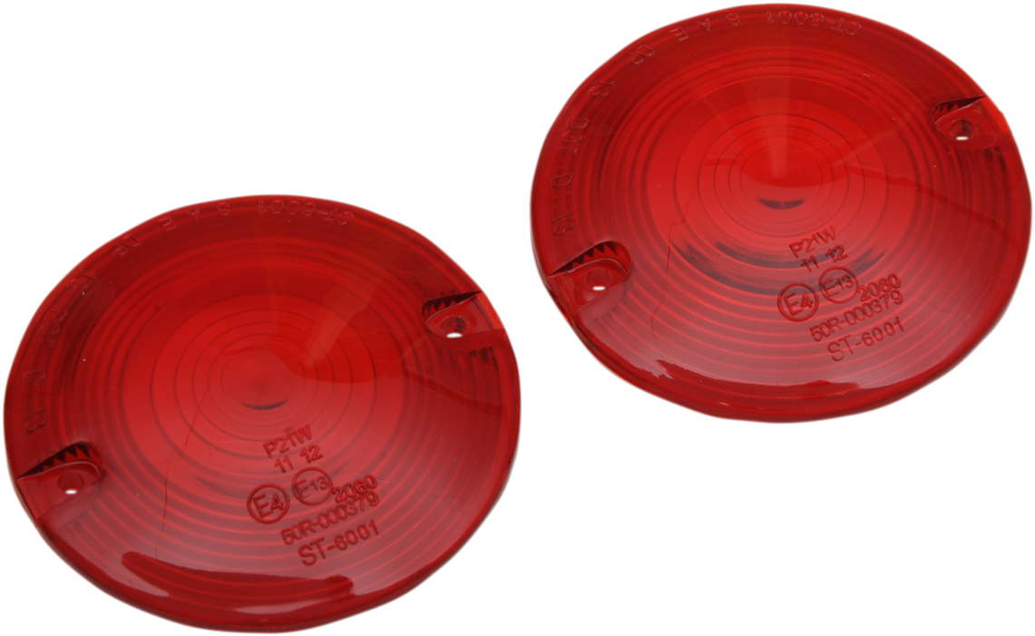 DOT Turn Signal Lens - FLHT - Red