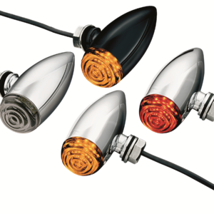 Mini LED Bullet Lights - Amber/Smoke Lens - Black