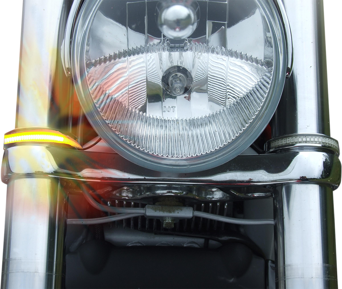 Wrap-Arounds™ LED Lights - 39 mm - Chrome - Clear/Amber