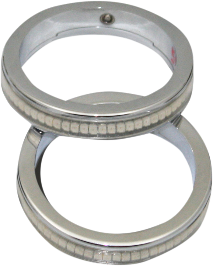 Wrap-Arounds™ LED Lights - 39 mm - Chrome - Clear/Amber - Image 2