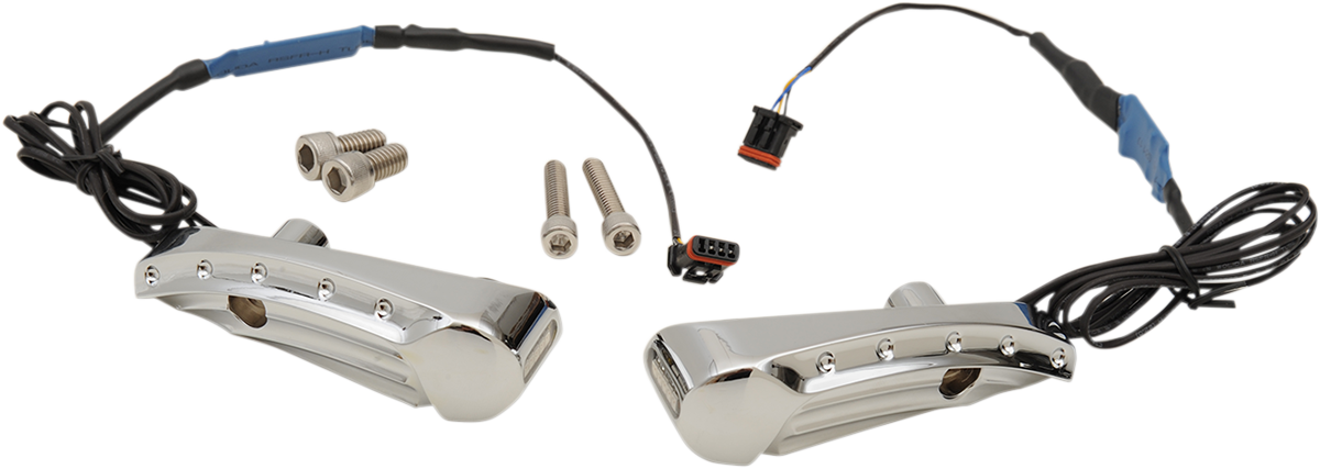 Turn Signal FLTR - Dimpled - Chrome