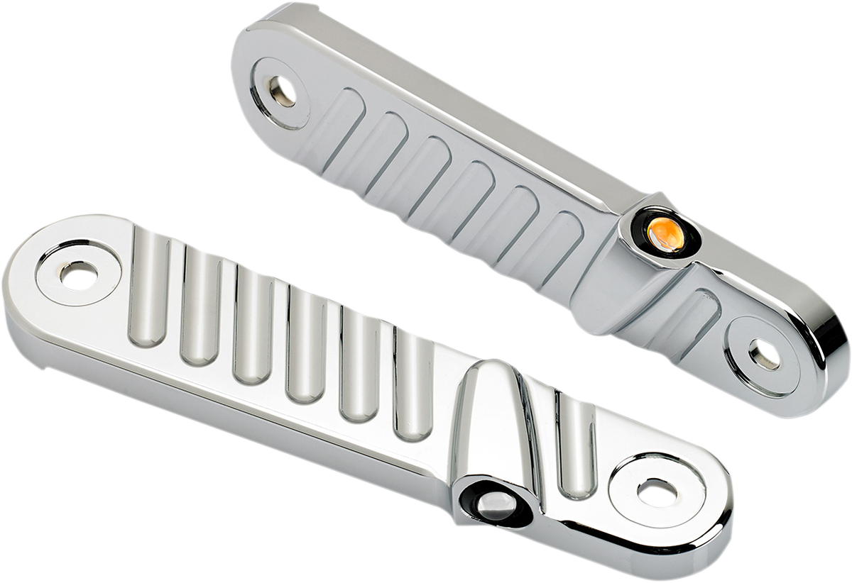 Streamliner Turn Signals - Finned - Chrome