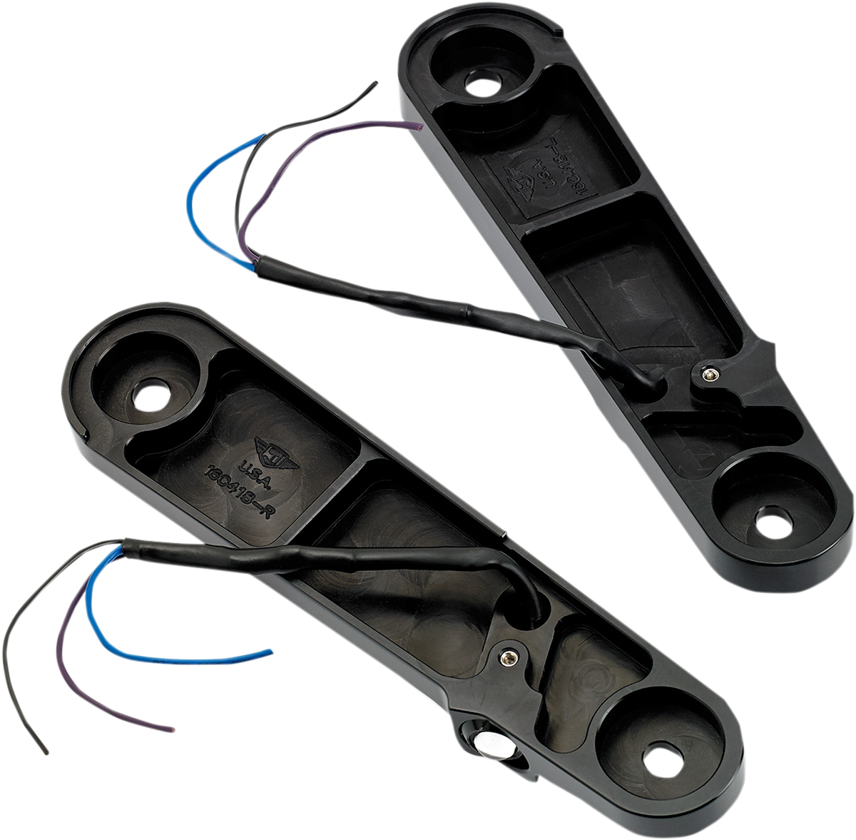 Streamliner Turn Signals - Smooth - Black - Image 2