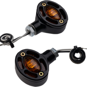 LED Turn Signals - Black with Amber LEDs