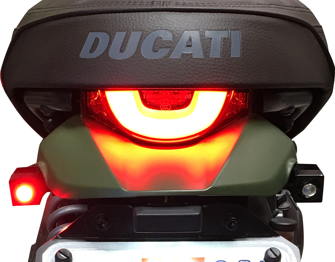 Side-mount LED Turn Signals - Black/Red - Image 6