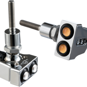 Rat Eye Mirror-Mount Turn Signals - Dual - Chrome
