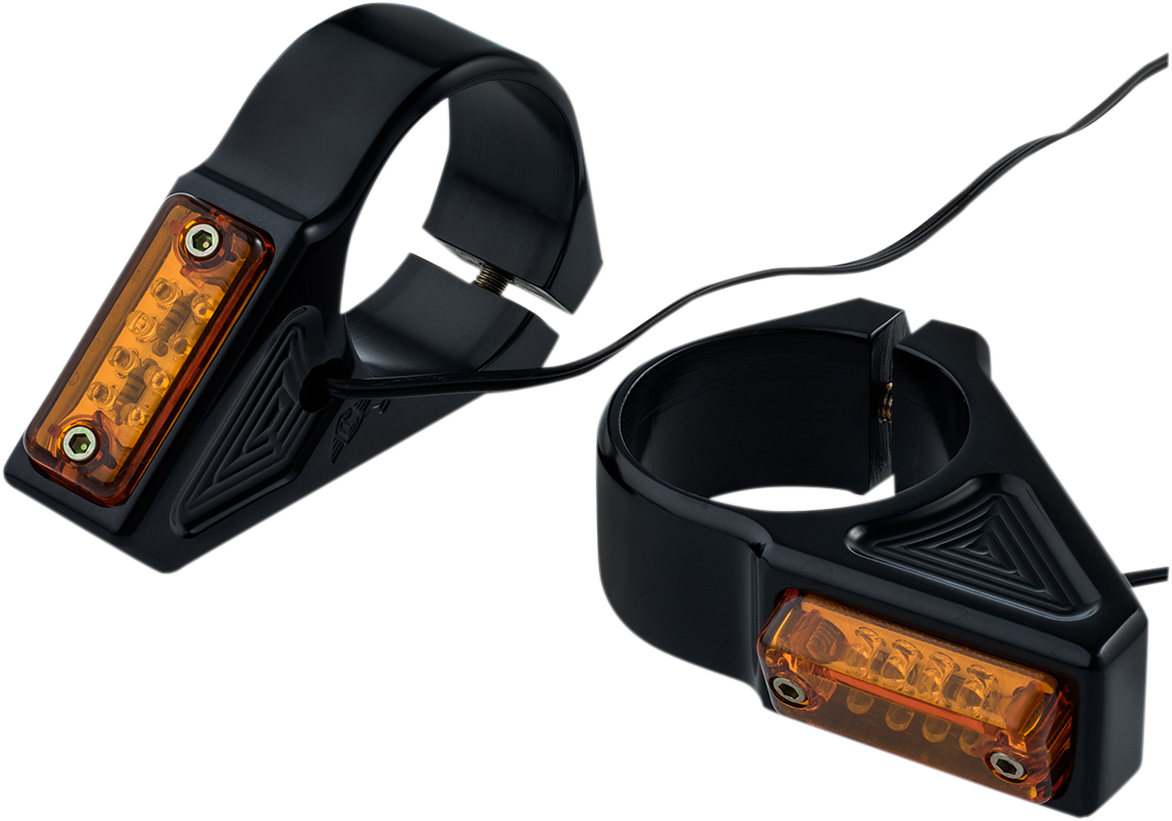 LED Turn Signals - 49 mm - Black - Image 3