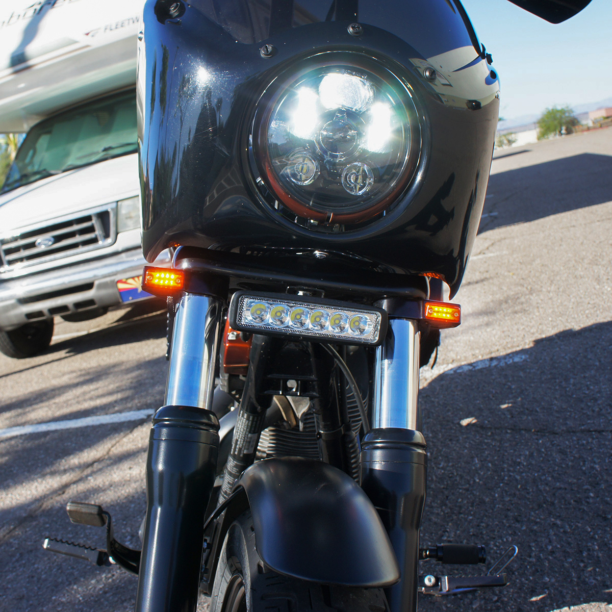 LED Turn Signals - 49 mm - Black - Image 2