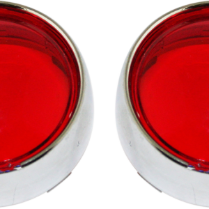 Bullet Signal Lenses - Chrome/Red
