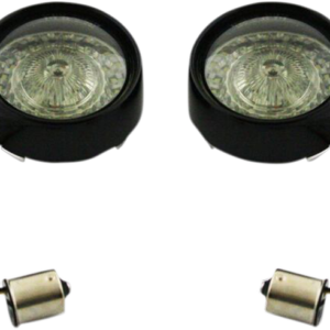 Bullet Turn Signal - 1156 - Gloss Black - Smoke Lens