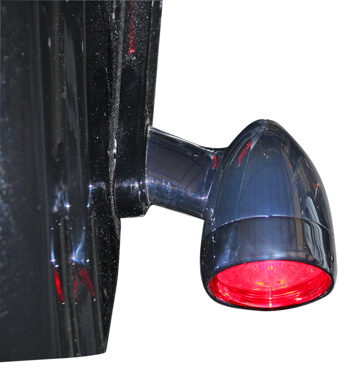 Bullet Turn Signal - 1157 - Chrome - Red Lens