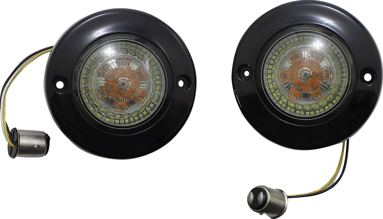 ProBEAM® Dynamic Ringz® LED Turn Signal - Black - Amber/White - Image 2