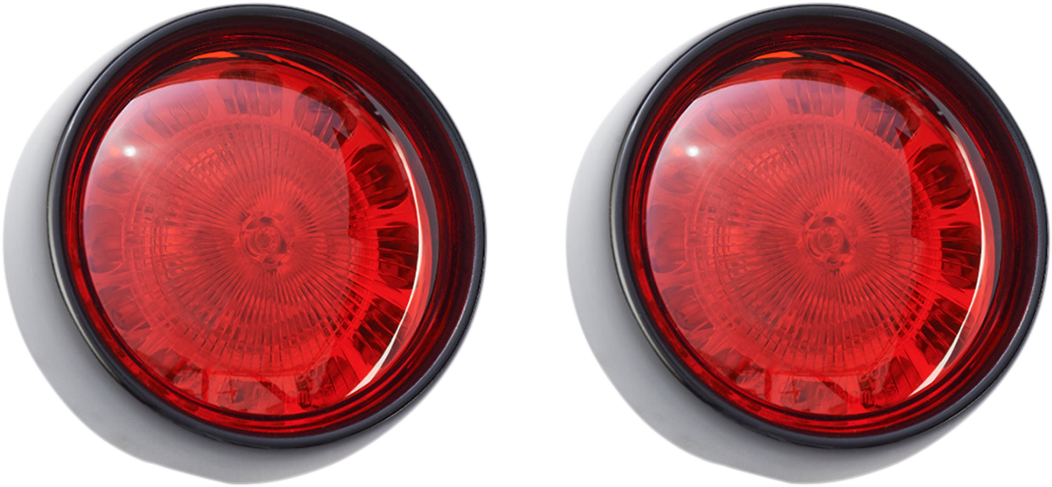 Bullet Turn Signal - 1156 - Gloss Black - Red Lens