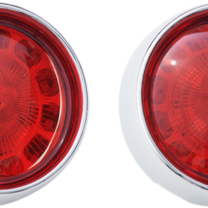 Bullet Turn Signal - 1156 - Chrome - Red Lens