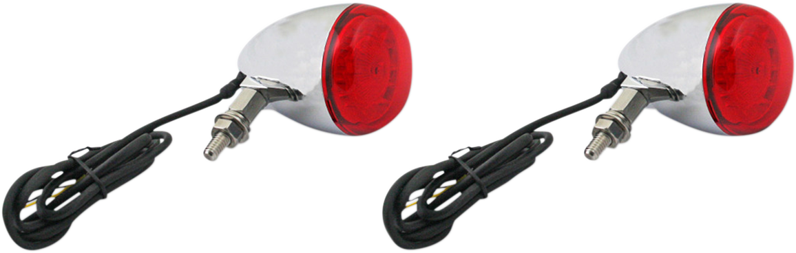 ProBEAM® Universal Turn Signals - Chrome/Red