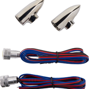 LightningBullet - Marker LIghts - Amber/White - Chrome