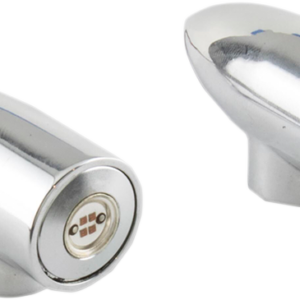 Rear Bullet Marker Lights - Red LED - Chrome
