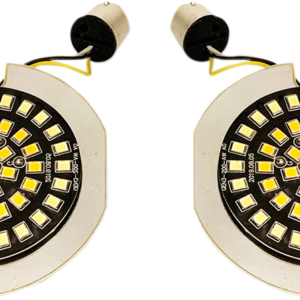 Flat-Style Dual Front Turn Signal Insert - White - Amber