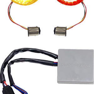 Solid Amber Turn, Red Run/Brake w/ Brake Strobe for Touring