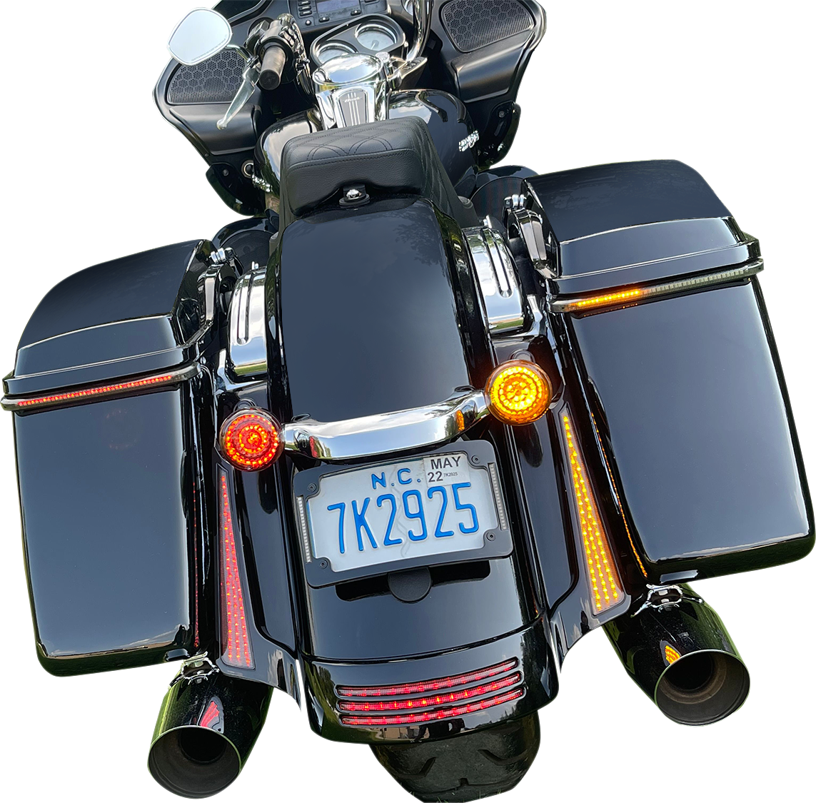 Solid Amber Turn, Red Run/Brake w/ Brake Strobe for Touring - Image 3