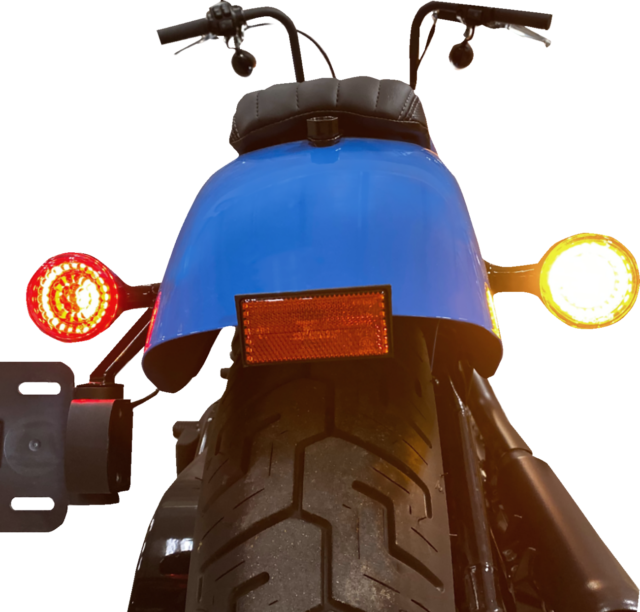 Solid Amber Turn, Red Run/Brake w/ Brake Strobe for Sportster - Image 3