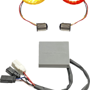 Solid Amber Turn, Red Run/Brake w/ Brake Strobe for Sportster