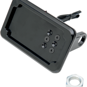 Horizontal License Plate Mount with Light - '05+ XL - Black
