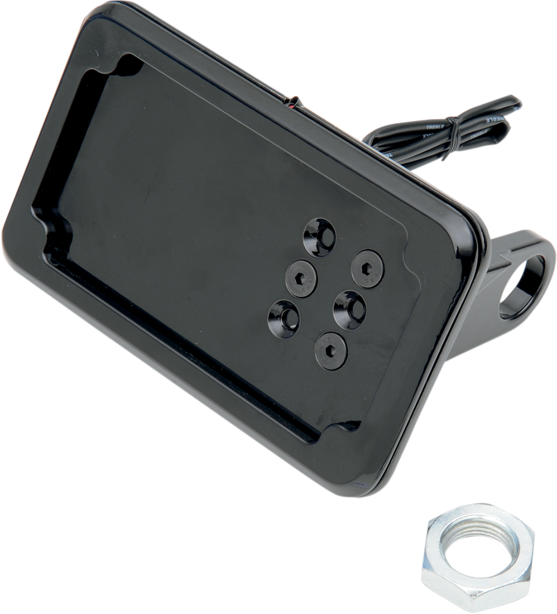 Horizontal License Plate Mount with Light - '05+ XL - Black