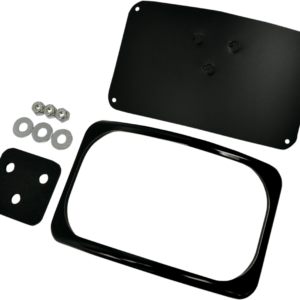 License Plate Mount - 3 Hole - Gloss Black