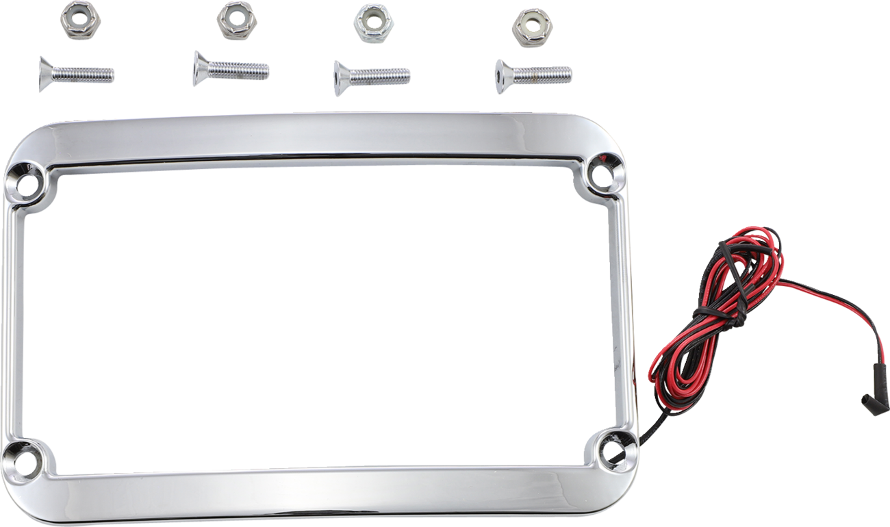 Lighted License Plate Frame - Chrome - Image 4