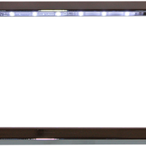 License Plate Frame with LED - Flat - Chrome