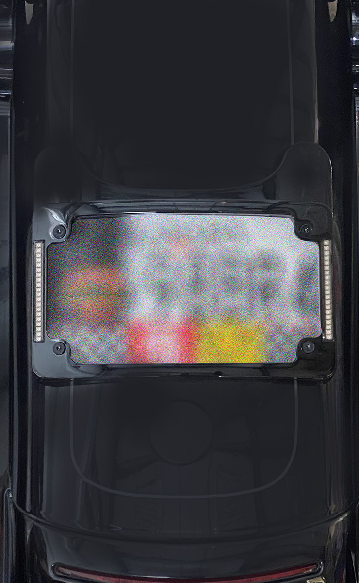 Curved License Plate Frame - Black - Image 2