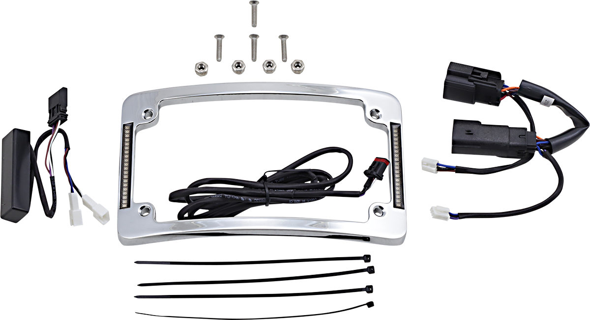 Curved License Plate Frame - Chrome - Image 2
